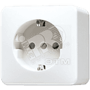 Розетка штепсельная SCHUKO накладная 16A 250V белая