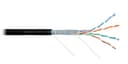 LAN F/UTP 4 пары, Кат.5e, 100МГц, одножильный, BC, 24AWG (0,51мм), полимерный материал нг(А)-HF черный, 305м