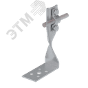 Угловой держатель болтовой скрученный для прутка D 5-10 мм H140 мм