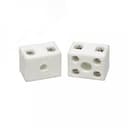 Клемма керамическая латунь 6 мм  2 пары контактов с крепежным отверстием Промрукав