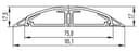 Кабель-канал 75x17 напольный CSP-F DKC 01331 (2 м)