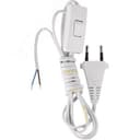 Шнур сетевой с вилкой и проходным выключателем ШВВП 2х0,5 белый 1,7м 99927943 УПП-5 ВОС г.СПб