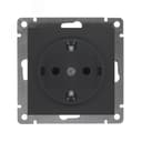 Розетка одноместная UNIVersal серия Афина с/з, с/у, 16А, 220В, графит (еврослот), механизм Универсал