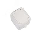 Розетка с крышкой белая в сборе брызгозащищенная IP44 Makel