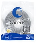 Патч-корд UTP, категория 6, 20 м, неэкранированный, серый Cabeus PC-UTP-RJ45-Cat.6-20m