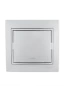 Выключатель 1-кл. СП Mira 10А IP20 со вставкой сер. метал. LEZARD 701-1010-100