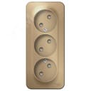 BLANCA розетка наружная 3-я без заземления со шторками с изолирующей пластиной, 16а, 250в, титан Systeme Electric