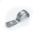 Скоба металлическая однолапковая усиленная противопожарная СМОУ d25-26 мм отв. d 6,5 мм (100шт/800шт уп/кор) Промрукав