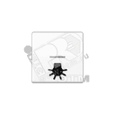 Клавиша с окошком для подсветки и символом  свет   белая