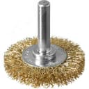 Щетка дисковая для дрели, витая латунированная стальная проволока 0,3мм, 38мм "Профессионал". ЗУБР