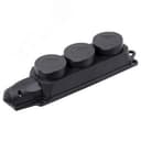 ОМЕГА Розетка каучук тройная с защитными крышками IP44