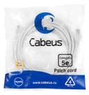 Патч-корд UTP, категория 5e, 5 м, неэкранированный, белый Cabeus PC-UTP-RJ45-Cat.5e-5m-WH