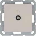 Розетка TV9.5 мм проходная с накладкой, цвет Тауп