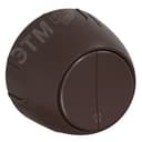 Переключатель двойной  Rotondo, цвет коричневый