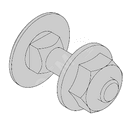 Комплект: болт M6x20 и гайка M6 RS 4 HDG