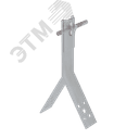 Коньковый держатель зажимной для прутка D 5-8 мм H80 мм CU