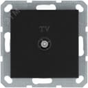Розетка TV9.5 мм проходная с накладкой, цвет Антрацит Jasmart
