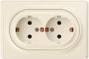 Розетка 2-м СП Florence 16А IP20 с заземл. винт. клеммы беж. 1E10401301 OneKeyElectro 2172790