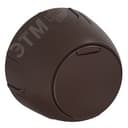 Розетка с крышкой, с заземлением  Rotondo, винтовые контакты, цвет коричневый