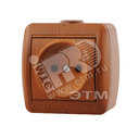 HATA Розетка без заземления керамика сосна Lezard