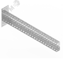 Консоль с опорой  85х40 основ. 500 s: 4 мм  П-образная