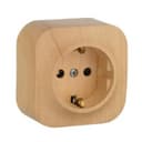 Розетка 2К+З с защитными шторками 16 A 250 В Quteo IP 20 Дерево Legrand 782280