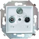 15 Розетка R-TV-SAT одиночная винтовой зажим белый