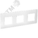 SKANDY Рамка 3-местная SK-F03W арктический белый IEK