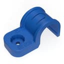 Крепеж-скоба пластиковая односторонняя для прямого монтажа  атмосферостойкая синяя в п/э d20 мм (50шт/600шт уп/кор) Промрукав