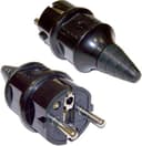 Вилка разборная для кабеля питания CEE 7/7 Schuko, 16A, 250V, прямая, черная LANMASTER LAN-CEE-7/7-180