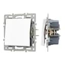 Механизм выключателя одноклавишный перекрёстный SWTMKX1PLWH 250V 16A Arlight 043718