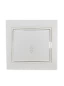 Переключатель проходной 1-кл. СП Mira 10А IP20 с бел.вставкой бел. LEZARD 701-0202-105