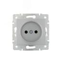 KARINA Розетка б/з керамика матовое серебро (10шт/120шт) Lezard