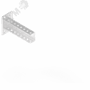Консоль с опорой  60х40 основание 200 П-образная средняя оцинкованная