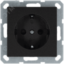 Розетка Schuko с защитными шторками 16A 250V~ 2P+T, цвет Антрацит