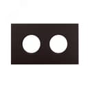 Рамка 2 поста, скрытый монтаж, Шедель Бриз, пластик, цвет Коричневый матовый Бирони