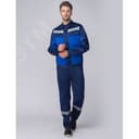 Костюм Мастер (ткань Смесовая,210) полукомбинезон, темно-синий/васильковый, 52-54/ 182-188