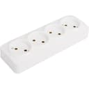 Розетка 4-м ОП 10А IP20 без заземл. бел. IONICH 1446