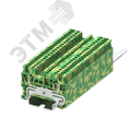 Клемма TC 1-1 заземл., пружин., сечение1.5 мм. кв., желто-зеленая