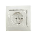 MIRA Розетка с заземлением бежевая 701-0303-122 Lezard