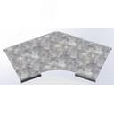 Крышка к углу плоскому плавному 45 град. к лотку 400, толщина 0,7 мм, Сендзимир цинк