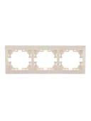 Рамка 3-м Mira горизонт. крем. LEZARD 701-0300-148