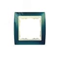 Рамка на 4 поста, S82, синий металлик - сл.кость Simon