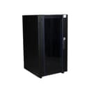 Шкаф нап. 19", 22U 600х600, перед. дв. стек, задн. стен., мет, чер. Datarex DR-700101