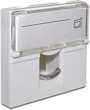 Вставка 45x45 на 1 кейстоун, со шторкой, маркировкой, белая LANMASTER LAN-SIP-23L-WH