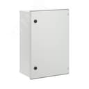 Цельный навесной шкаф из фибергласа без МП со сплошной дверью 600х500х230 (ВхШхГ) мм