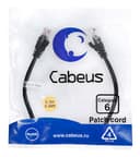 Патч-корд UTP, категория 6, 0.3 м, неэкранированный, черный Cabeus PC-UTP-RJ45-Cat.6-0.3m-BK