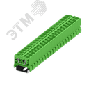 Клемма TB 2-2 на DIN-35, фронт.подключение, сечение 2,5 мм. кв., зеленый.