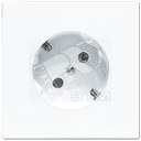 Розетка штепсельная SCHUKO 16A 250V с поворотом на 45 гр. белая LS520-45WW JUNG