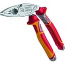Пассатижи изогнутые ErgoCombi диэлектрические 1000В VDE 200 мм, покрытие Crom, рукоятки SoftGripp 3K NWS